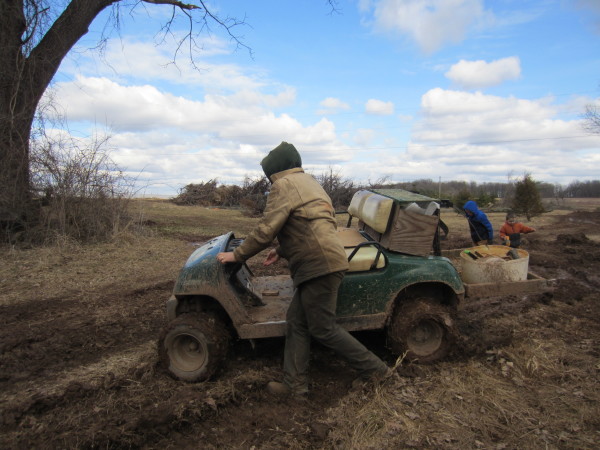A series of unfortunate events landed us stranded in a giant mud puddle
