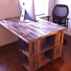Reduce, Reuse, Repurpose: A Recycled Apple Crate Desk Apple Crate Desk