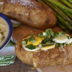 Creamy Asparagus Over Baked Potatoes Asparagus-Potato