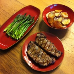 Grilled Asparagus & Free-Range Steaks grilled1