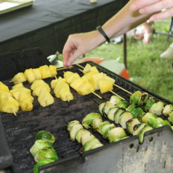 Grilling vegetables