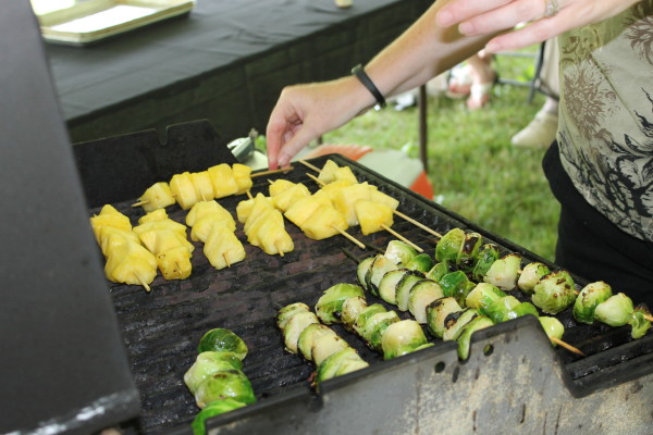 Grilling vegetables