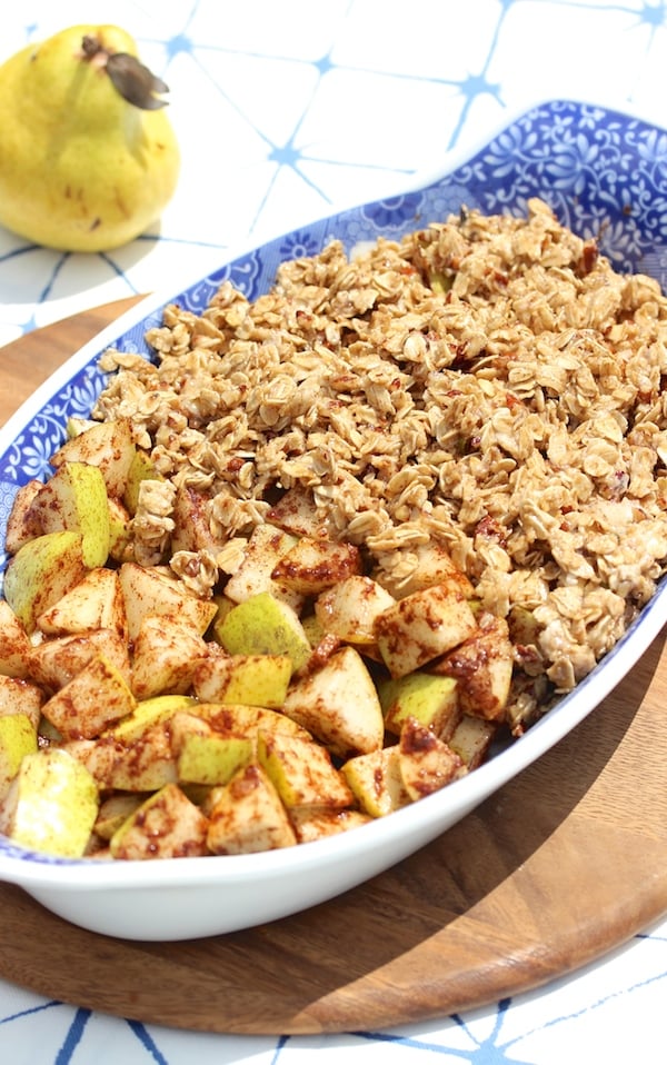 Pear recipes: vegan pear crisp