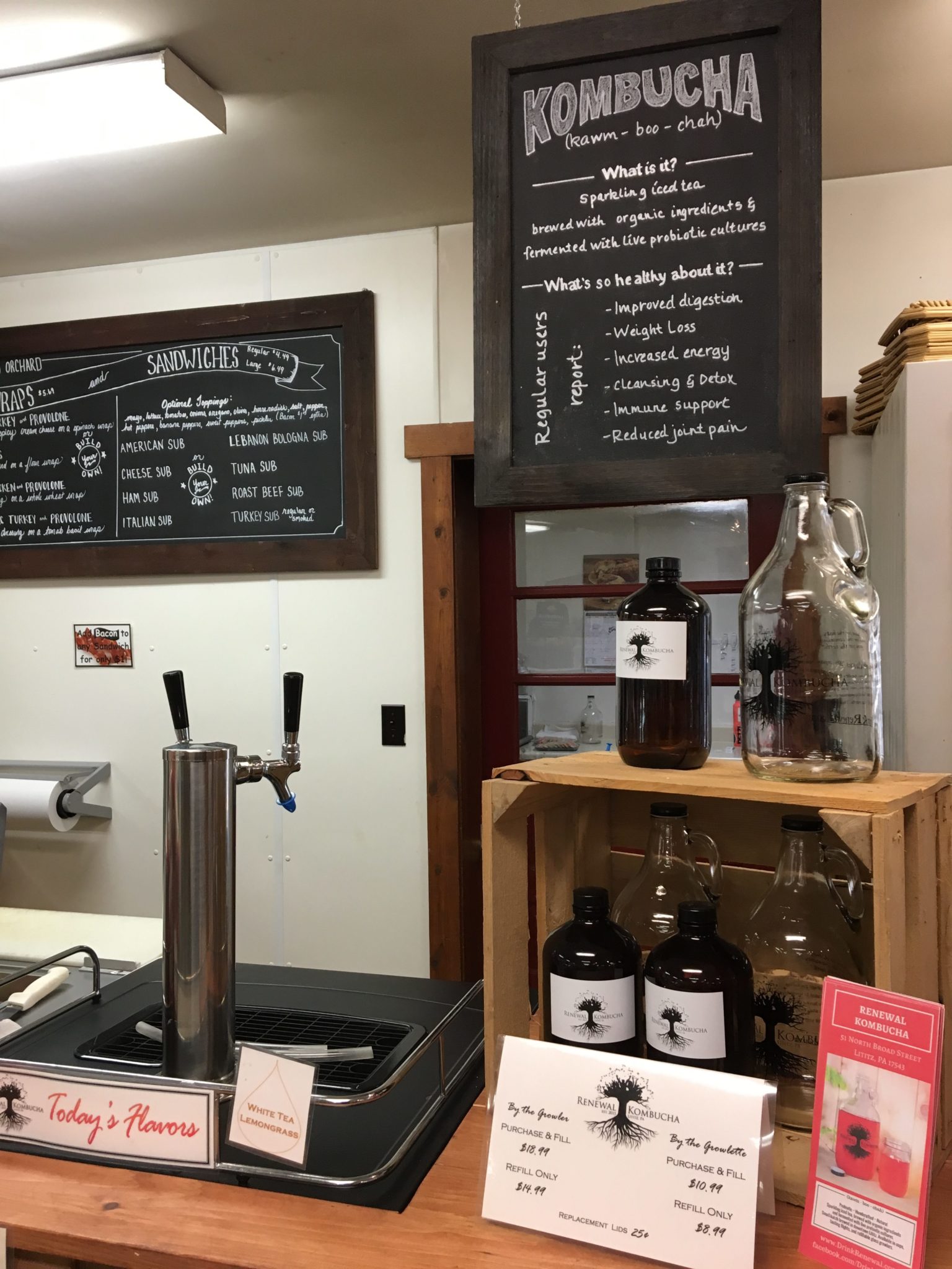 Sip Renewal Kombucha at Weaver's Orchard Weavers Orchard