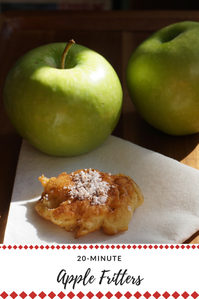 Easy and delicious apple fritters - ready in 20 minutes! #apples #desserts #applerecipe #applefritters #friedfood