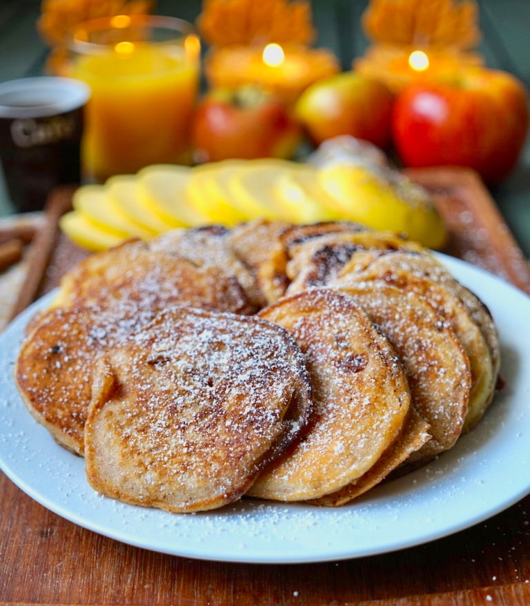 Apple ring pancakes