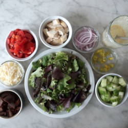 Salad with Creamy Italian Salad Dressing