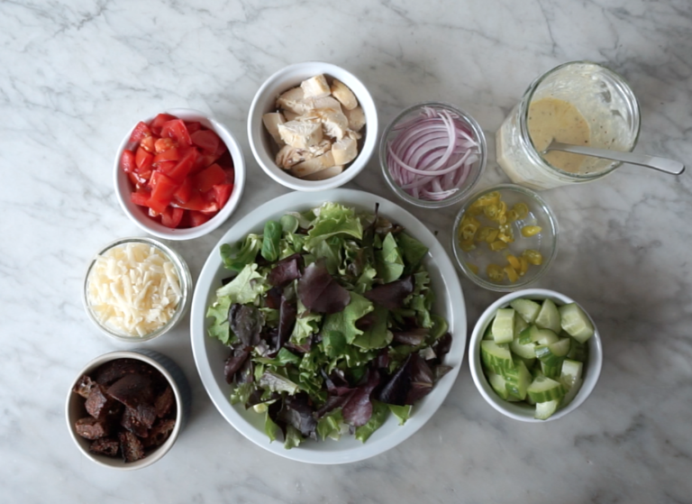 Salad with Creamy Italian Salad Dressing