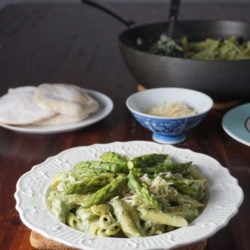 Asparagus Pasta with Cream Sauce