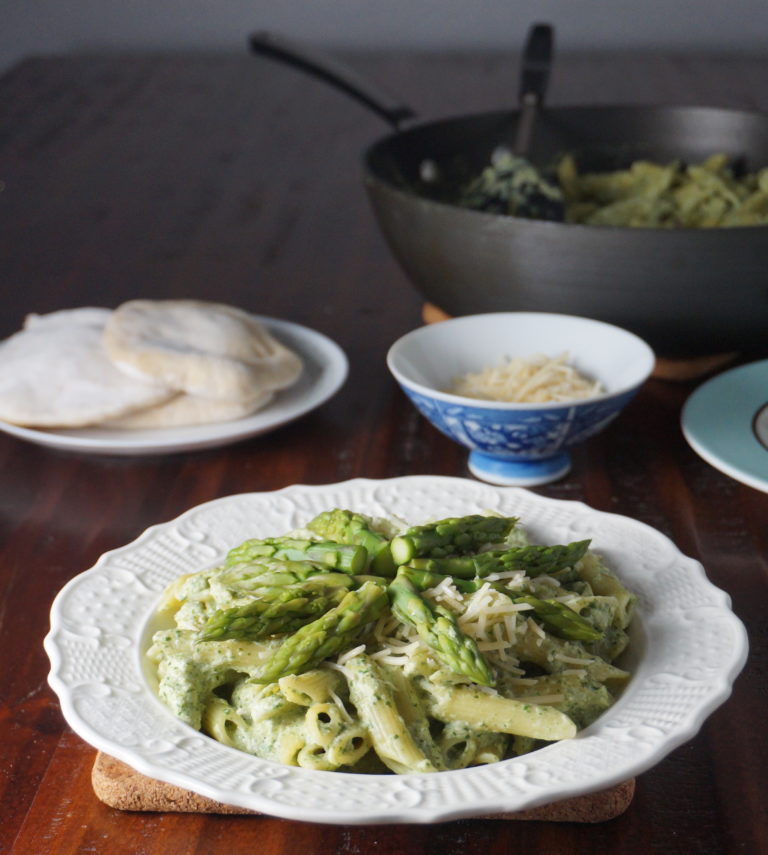 Asparagus Pasta with Cream Sauce