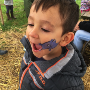 Face painting at fall festivals