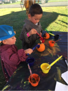 Pumpkin painting at fall festivals