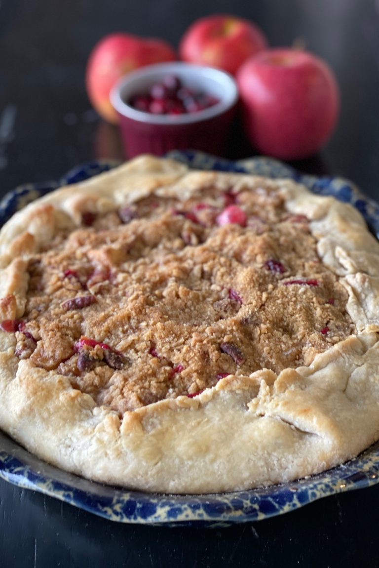 Delicious pple cranberry galette