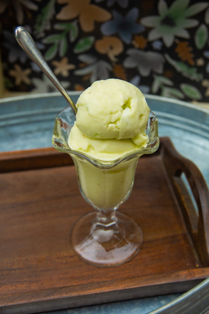 Honeydew melon sherbet