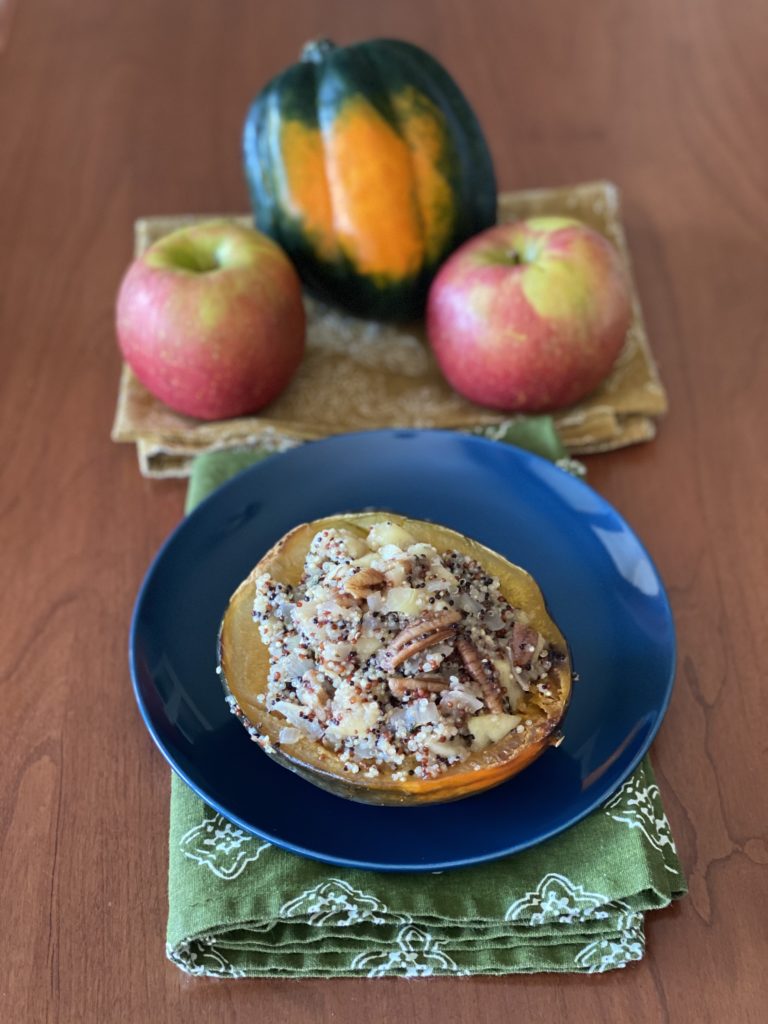 Roasted Apple & Quinoa Stuffed Squash