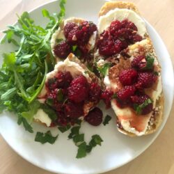 Whipped Ricotta and Raspberry Tartine with Mint Honey Red-raspberry-tartine-3