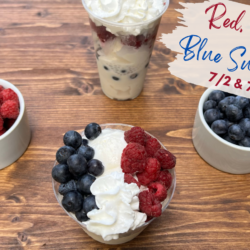 Red, White & Blueberry Desserts Red, White & Blue Sundae(3)