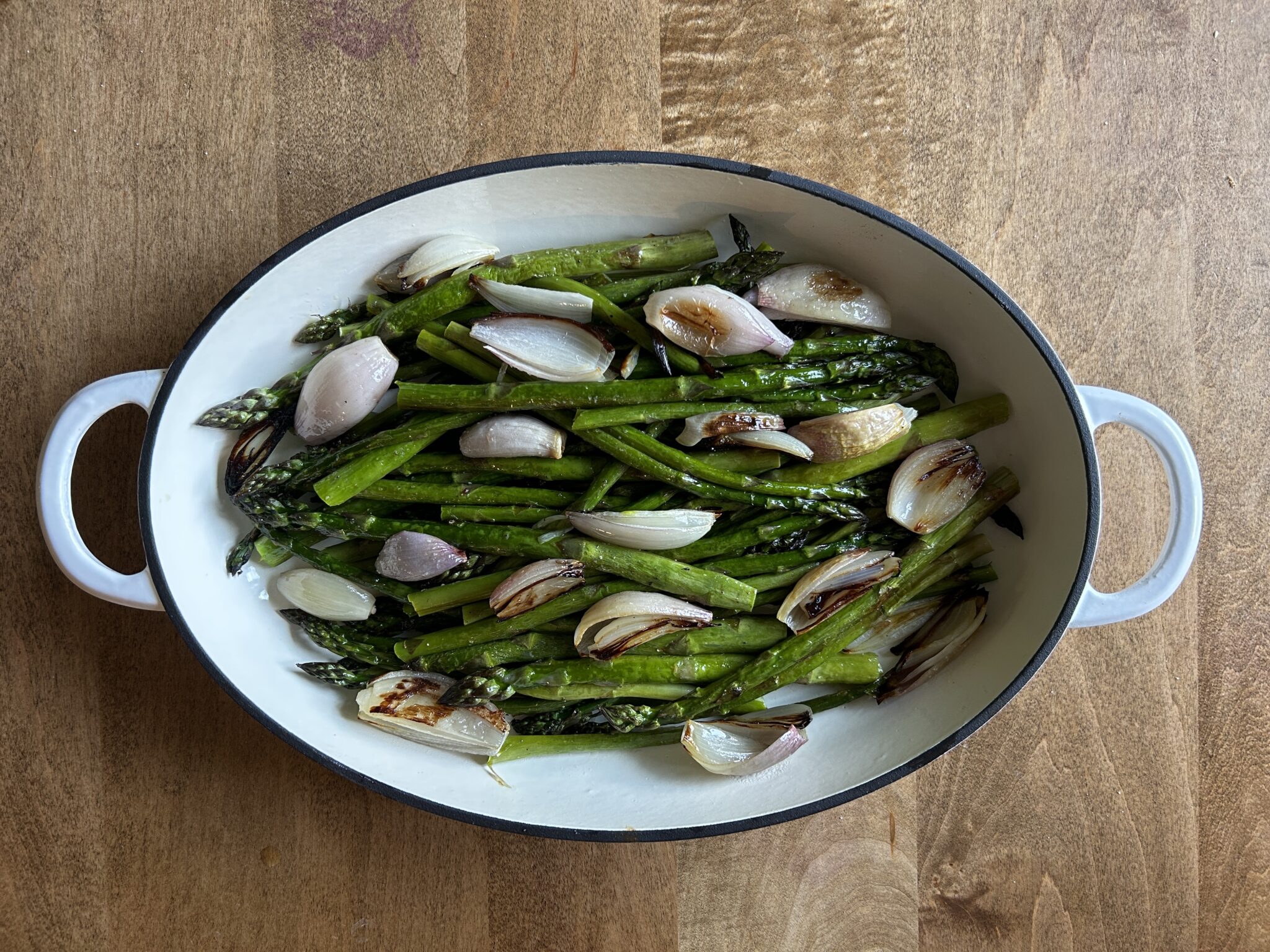 Roasted Asparagus and Shallots with an Apple Cider Glaze Weavers Orchard