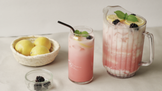 creamy blackberry lemonade