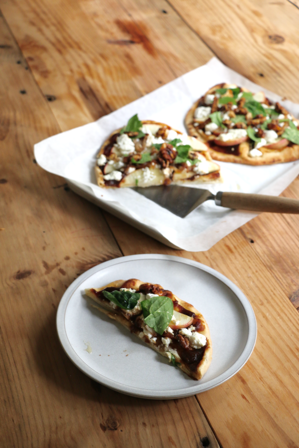 Apple Pizza with Walnuts and Honey