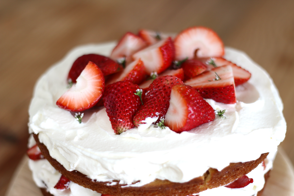Strawberry and Cream Layer Cake - Weavers Orchard