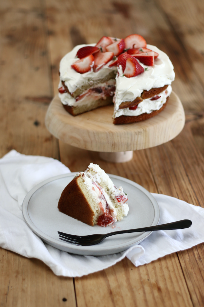 Strawberry and Cream Layer Cake - Weavers Orchard