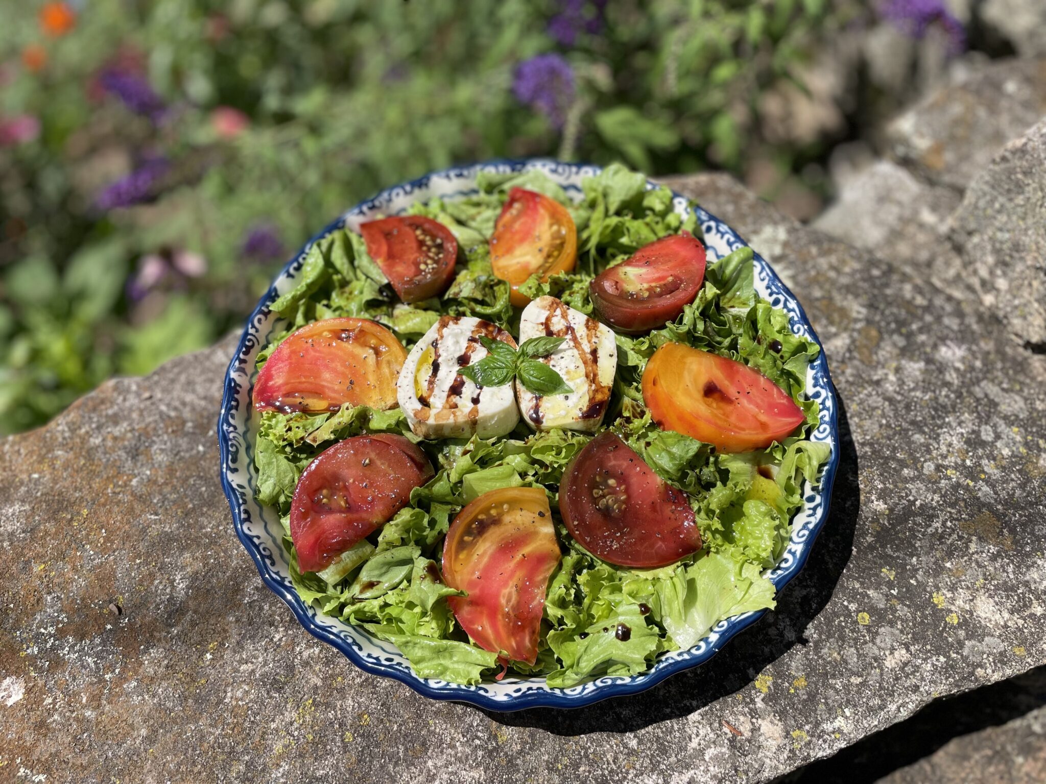 Heirloom Tomato Burrata Salad - Weavers Orchard