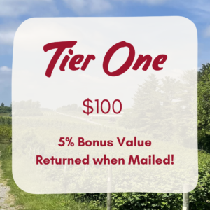 Tier One (3) Tier 1 - Investment Gift Card